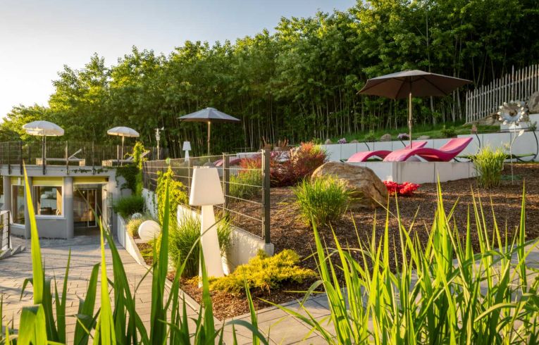 Saunagarten im Reibener-Hof