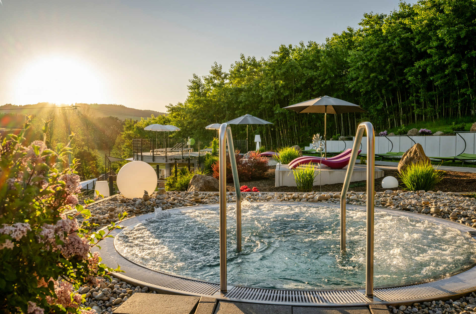 Whirlpool im Spa-Bereich im Wellnesshotel Reibener-Hof im Bayerischen Wald